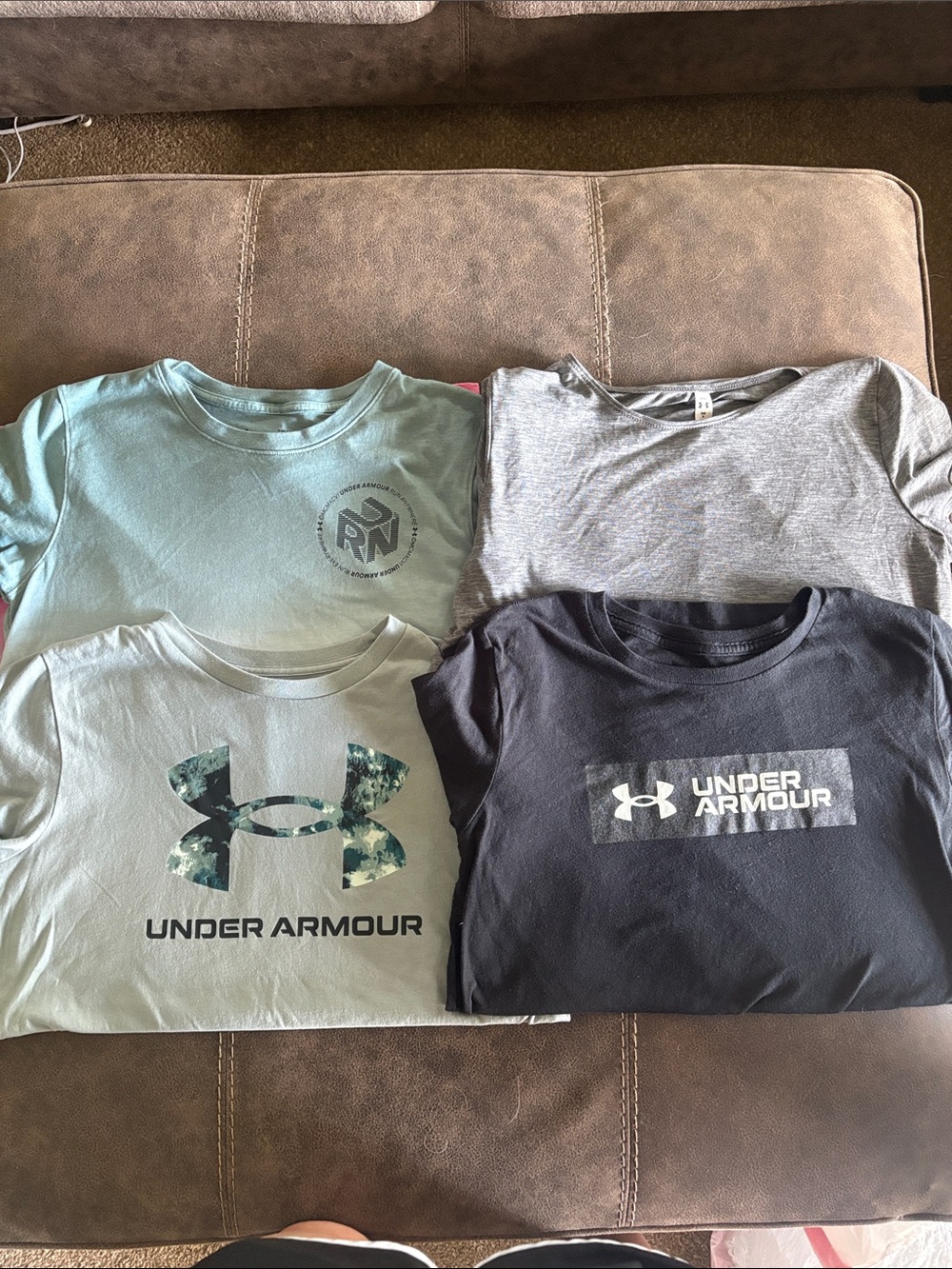 Under Armour Woman’s Tee Pack - Black, Gray, Mint, Seafoam Small and Medium Size